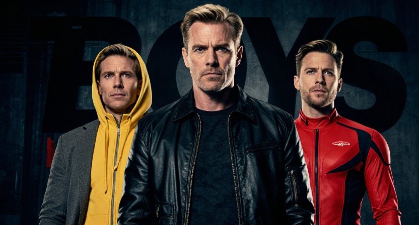  The Boys TV series poster featuring Homelander and Billy Butcher